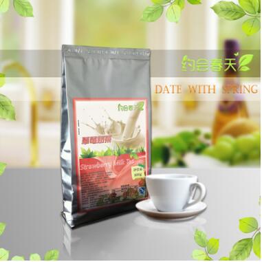草莓奶茶粉1000g速溶批发奶茶店专用三