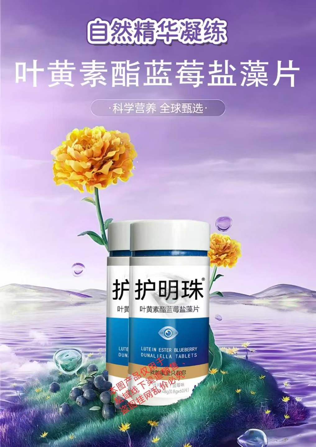 护明珠  叶黄素酯蓝莓盐藻片